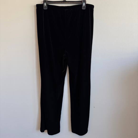 Chico's Travelers Velvet Pull On Pants Holiday Party Black Chico's 2 12/14 - Picture 3 of 6